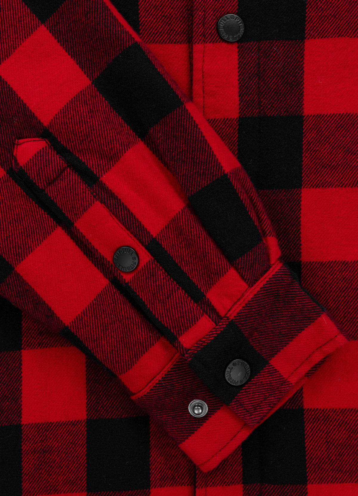 PIONEER Red/Black Hooded Overshirt - Pitbullstore.eu