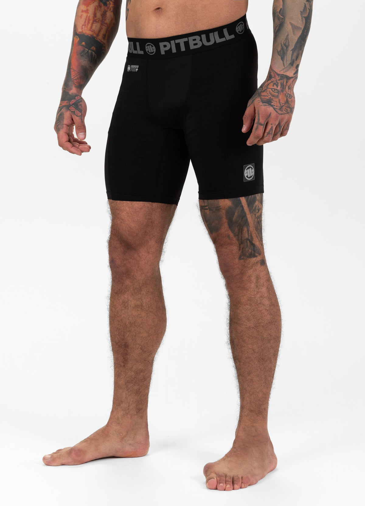 NEW LOGO Performance Black Compression Shorts - Pitbullstore.eu