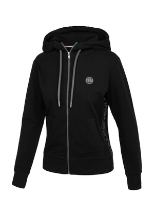 Damen-Kapuzenpullover mit Reißverschluss French Terry Small Logo