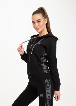 Damen-Kapuzenpullover mit Reißverschluss French Terry Small Logo