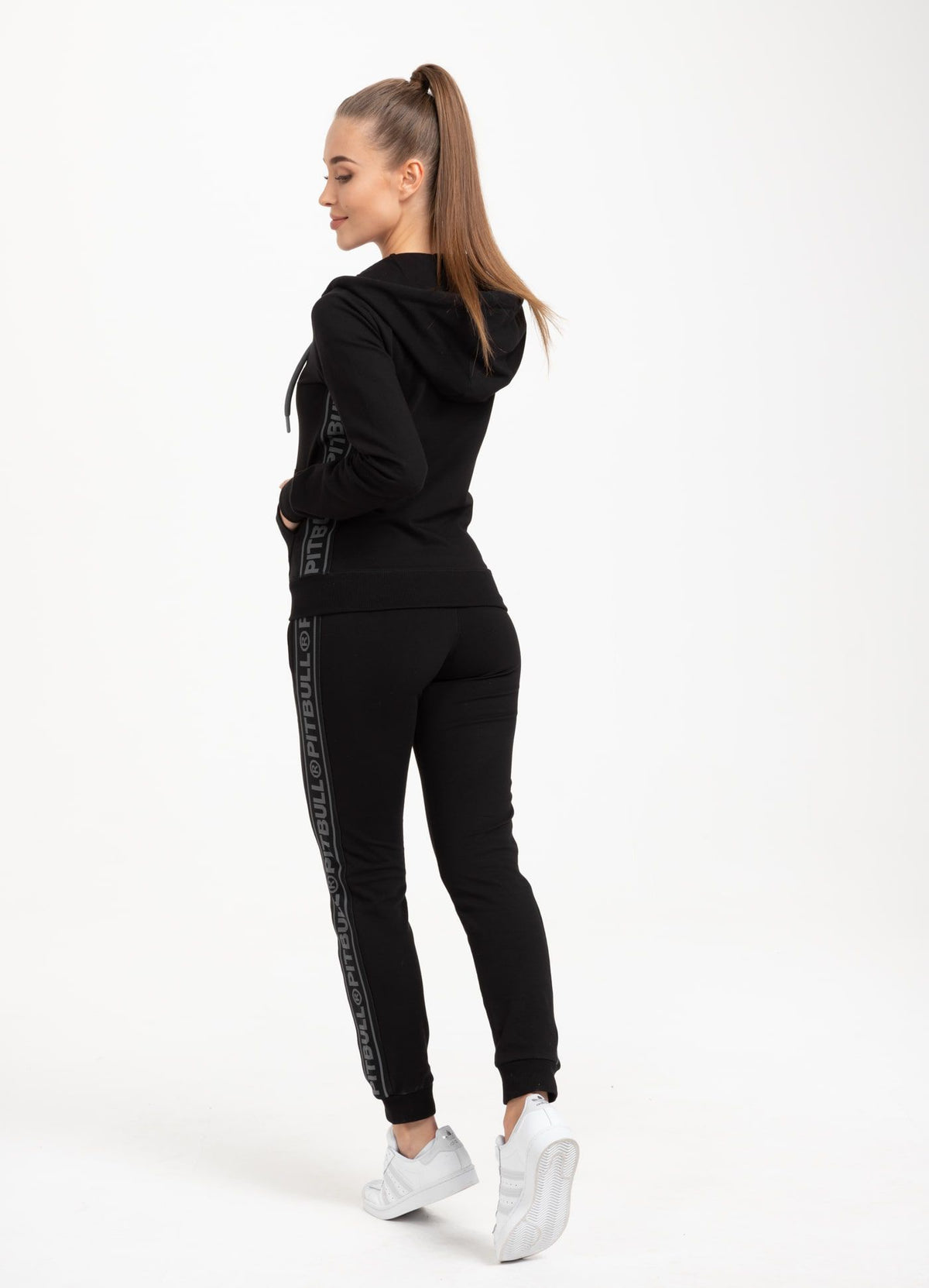 Damen-Kapuzenpullover mit Reißverschluss French Terry Small Logo
