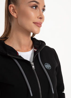 Damen-Kapuzenpullover mit Reißverschluss French Terry Small Logo
