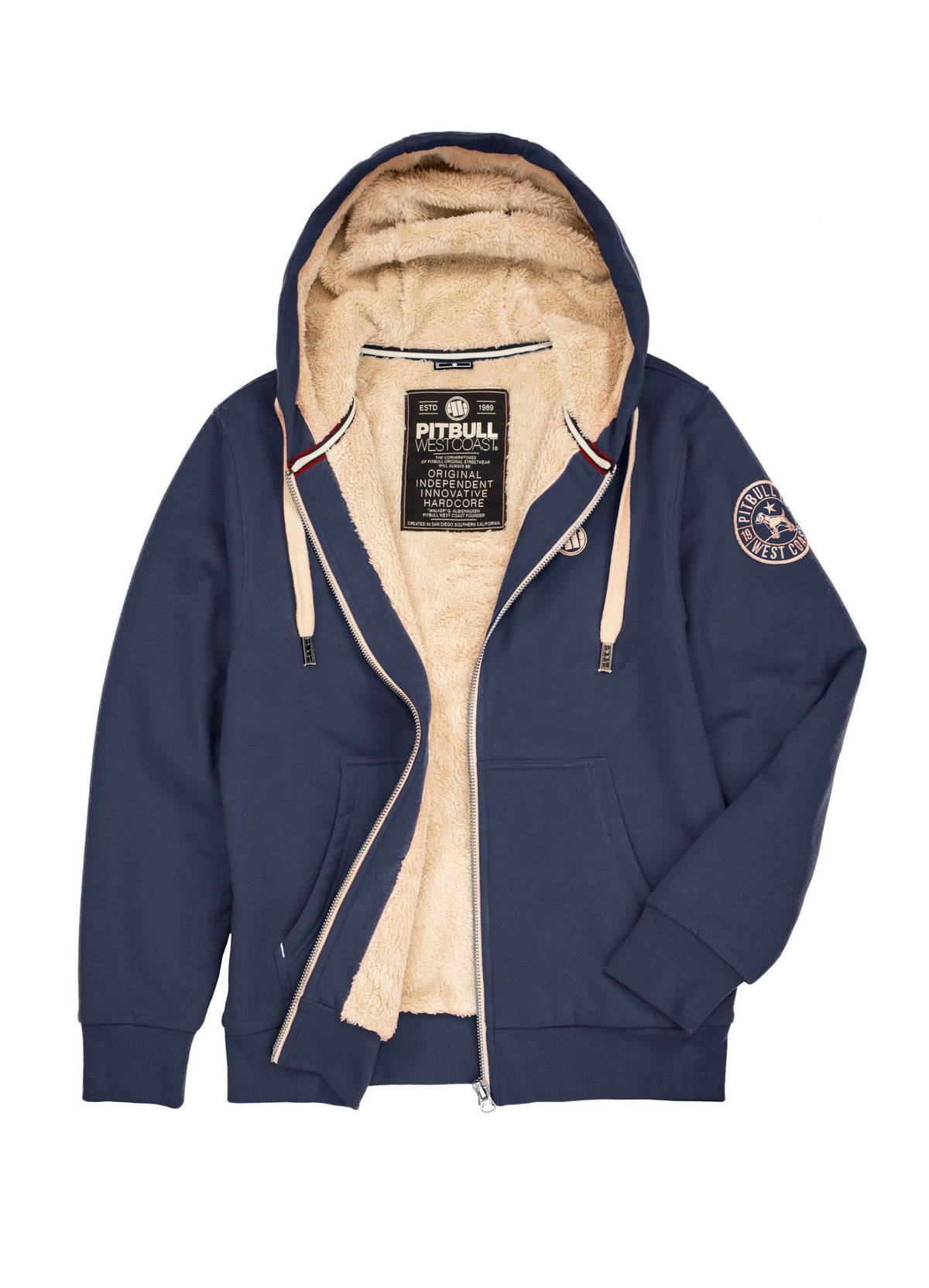 Hoodie mit Reißverschluss Sherpa Ruffin - Dunkelblau