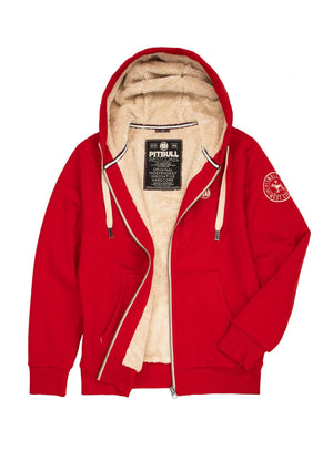 Hoodie mit Reißverschluss Sherpa Ruffin - Rot