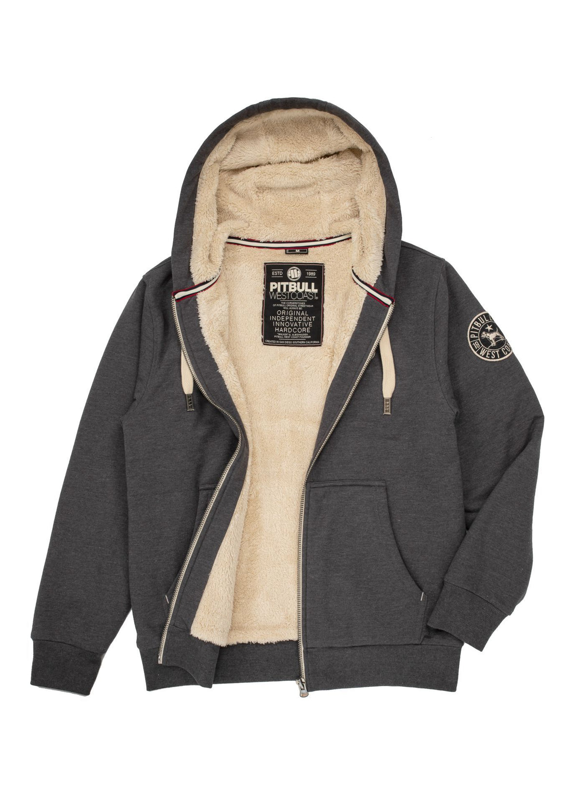Hoodie mit Reißverschluss Sherpa Ruffin - Anthrazit