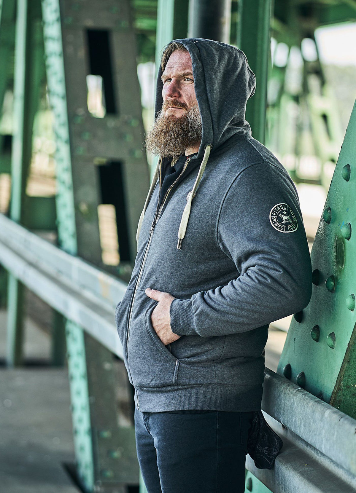 Hoodie mit Reißverschluss Sherpa Ruffin - Anthrazit