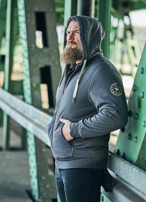Hoodie mit Reißverschluss Sherpa Ruffin - Anthrazit