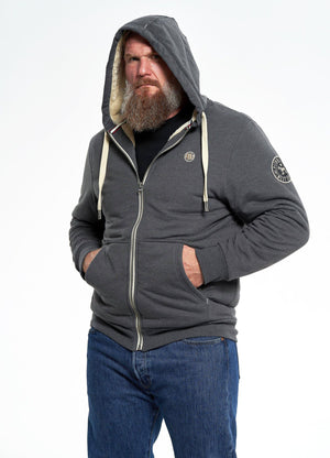 Hoodie mit Reißverschluss Sherpa Ruffin - Anthrazit