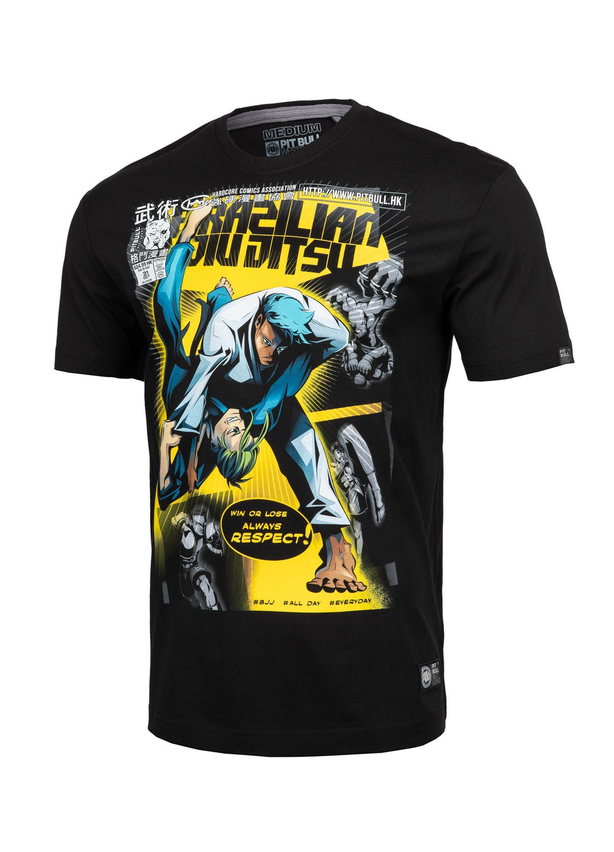 T-SHIRT BJJ COMICS SCHWARZ 