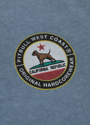 T-Shirt Mittelgewicht CALIFORNIA DOG Hellblau