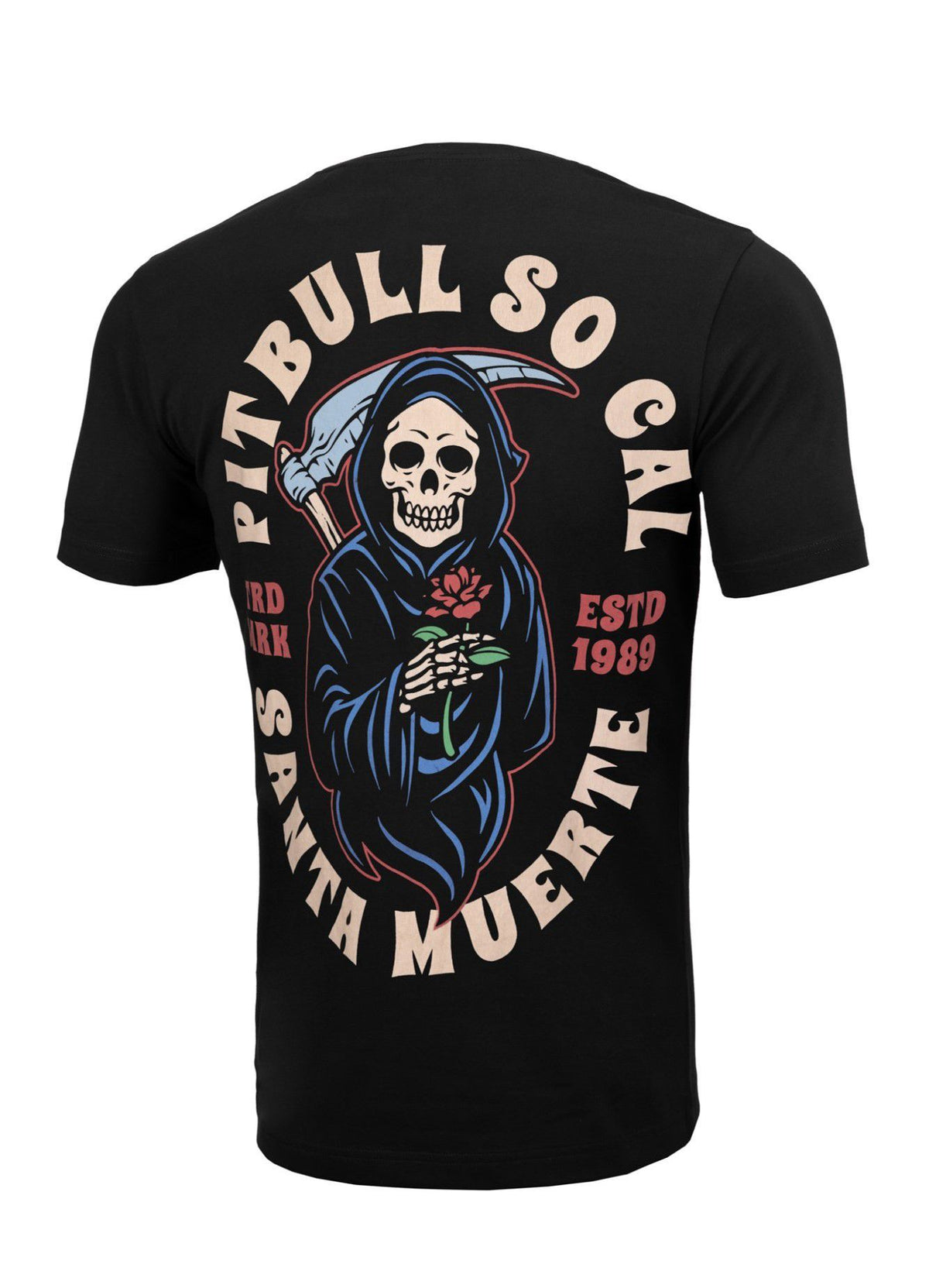 SANTA MUERTE Schweres T-Shirt Schwarz