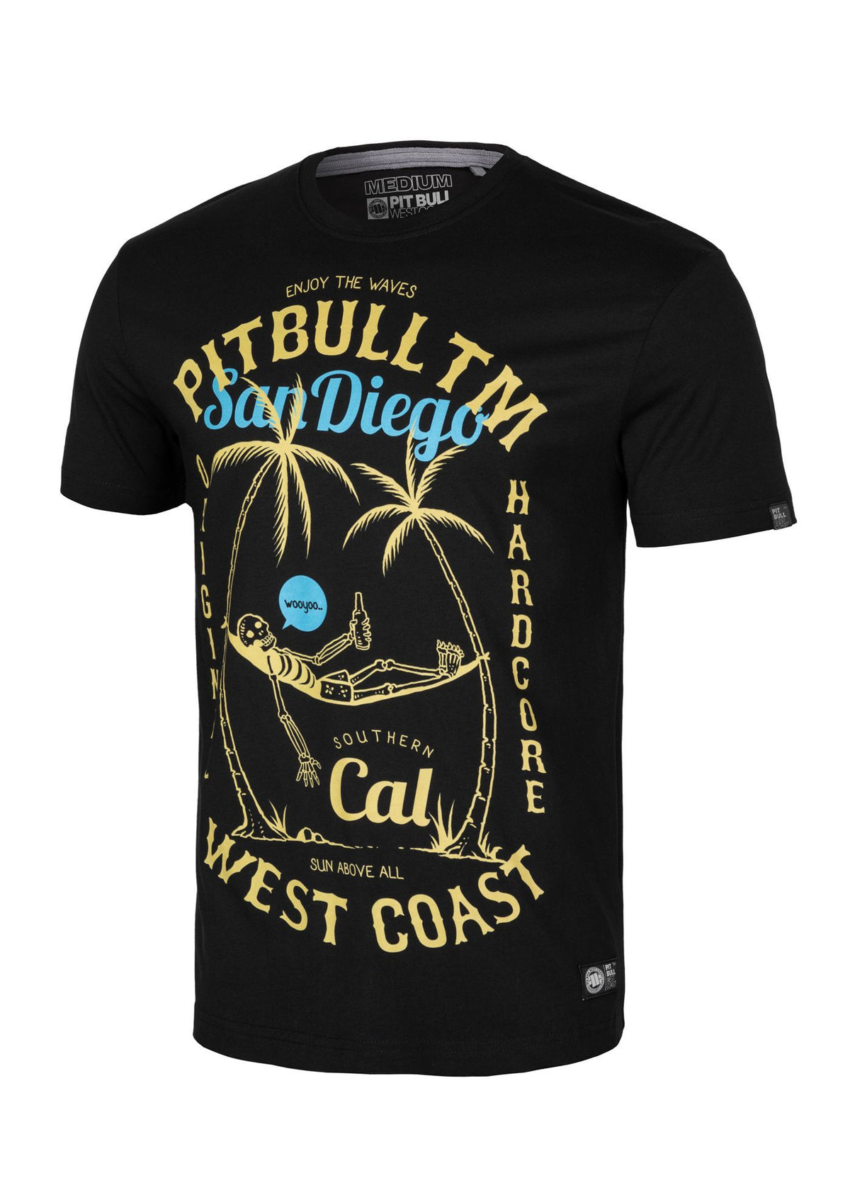 T-Shirt PITBULL CAL Schwarz