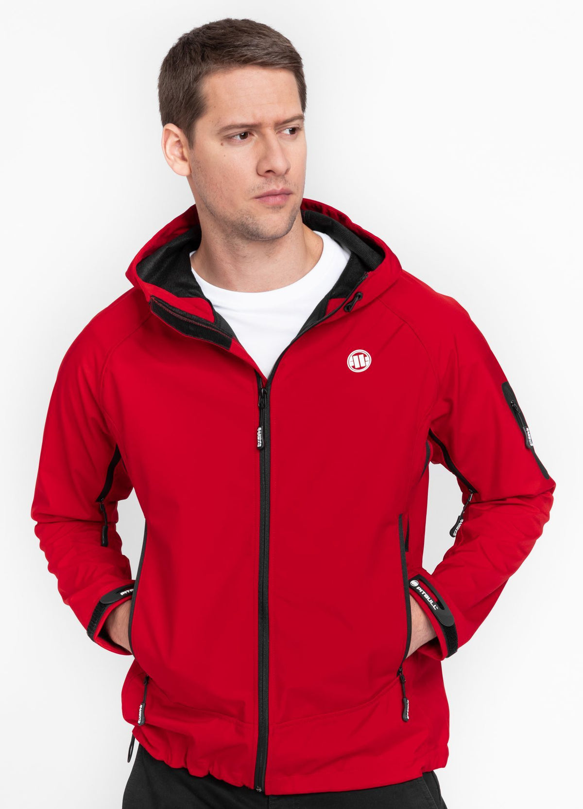 ROCKFISH Kapuzen-Softshelljacke Rot 
