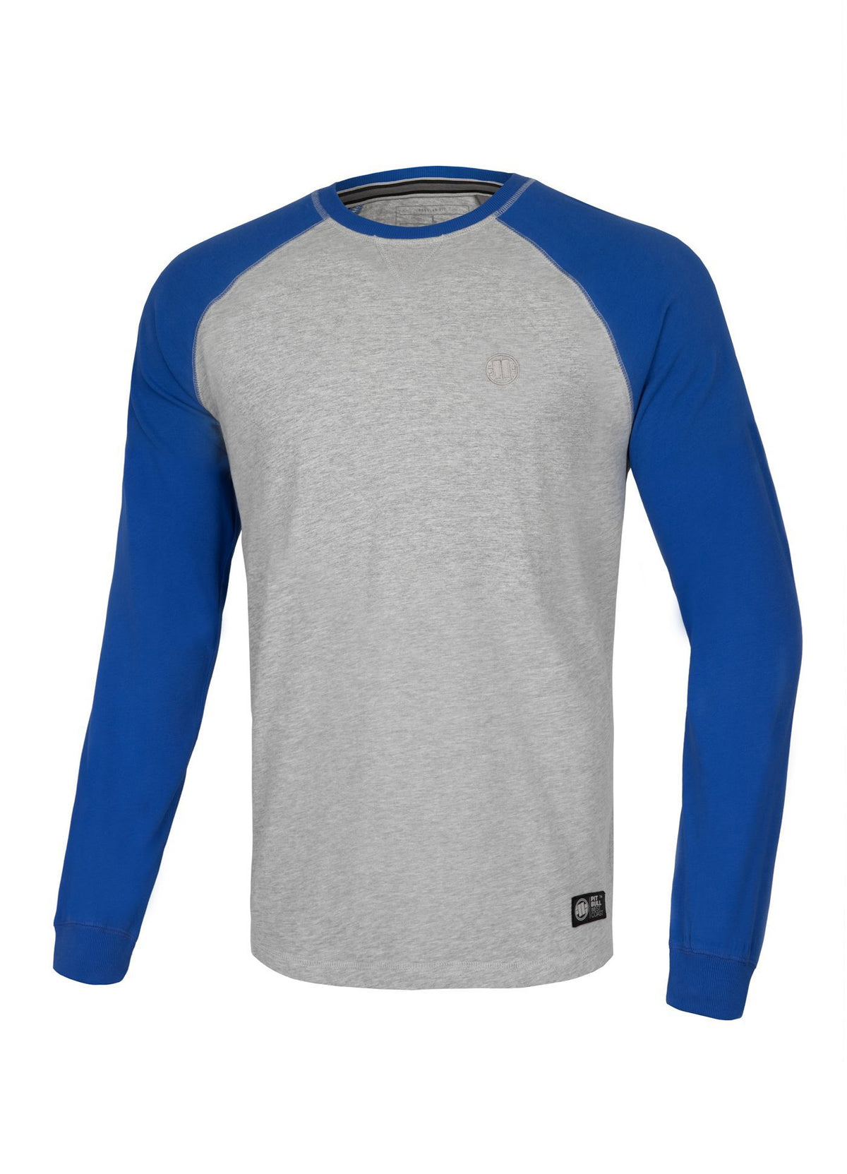 Langarmshirt Garment Washed Raglan Kleines Logo