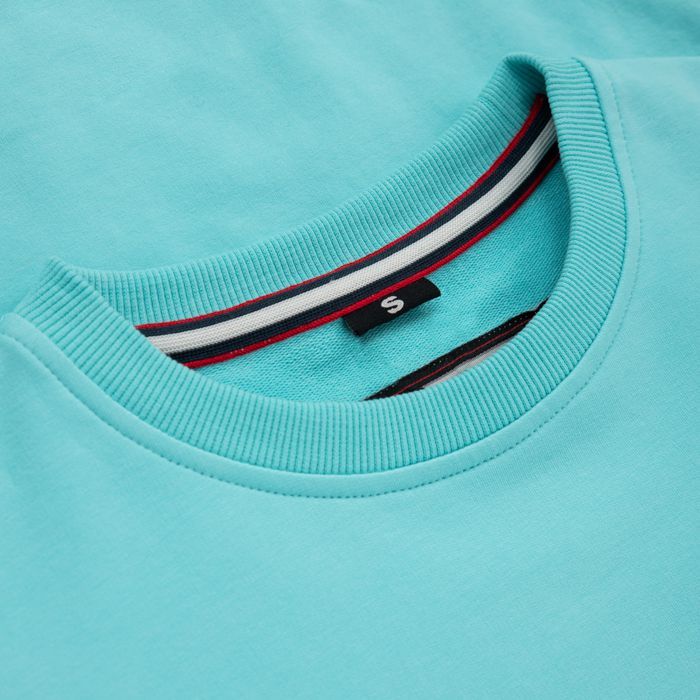 Rundhalsausschnitt Damen French Terry Kleines Logo
