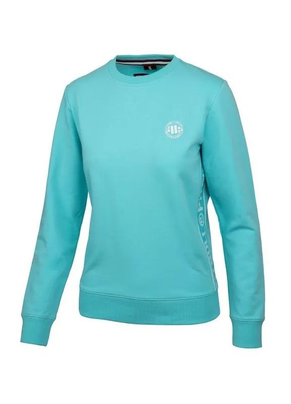 Rundhalsausschnitt Damen French Terry Kleines Logo