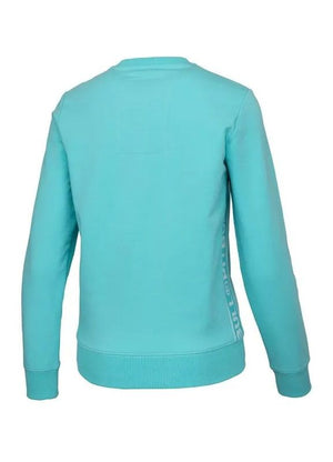Rundhalsausschnitt Damen French Terry Kleines Logo