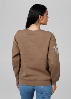 Frauen Oversize Sweatshirt Tyrian - Coyote Braun