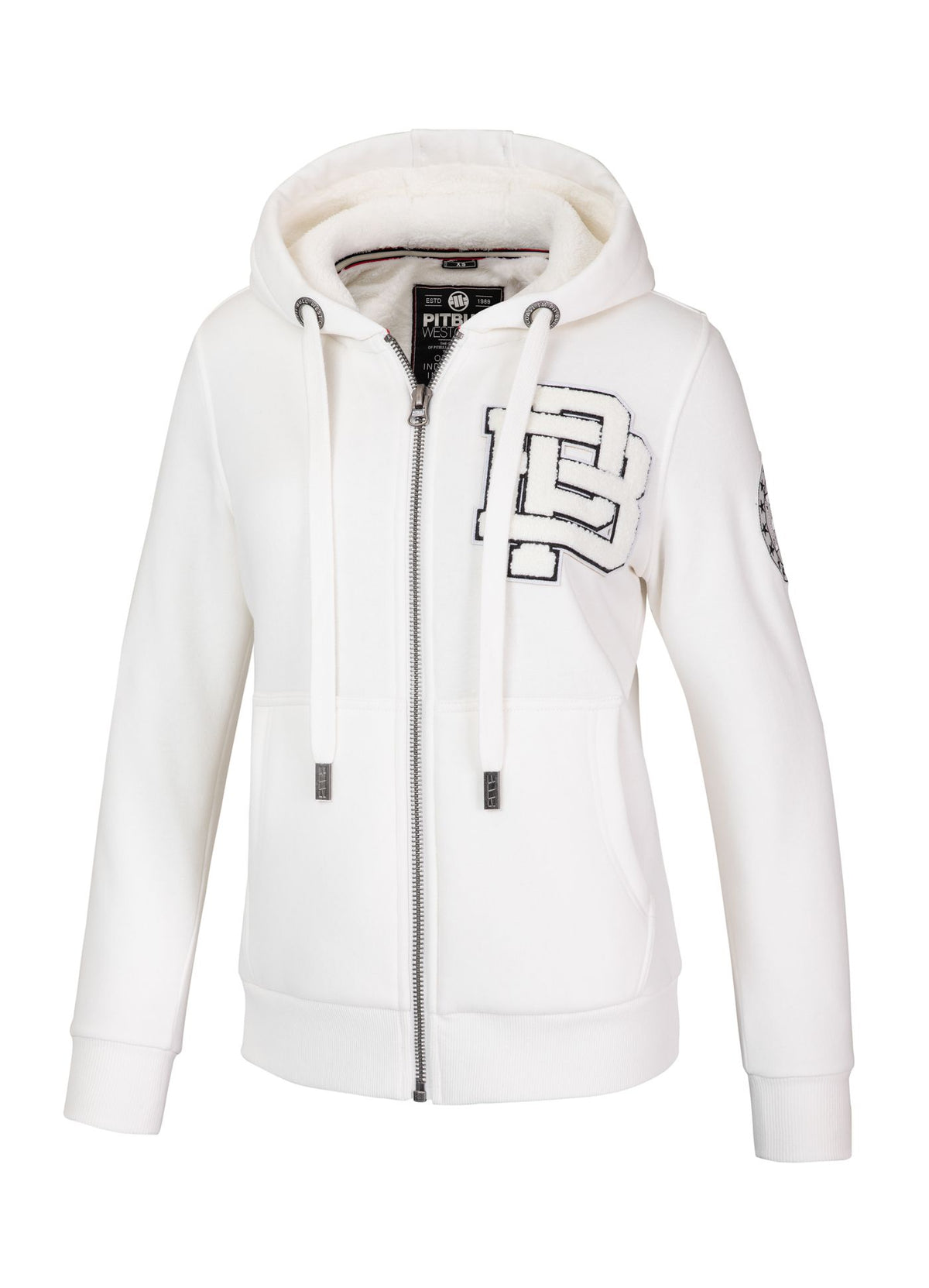 Frauen Hoodie mit Reißverschluss Sherpa Ruffina - Offwhite