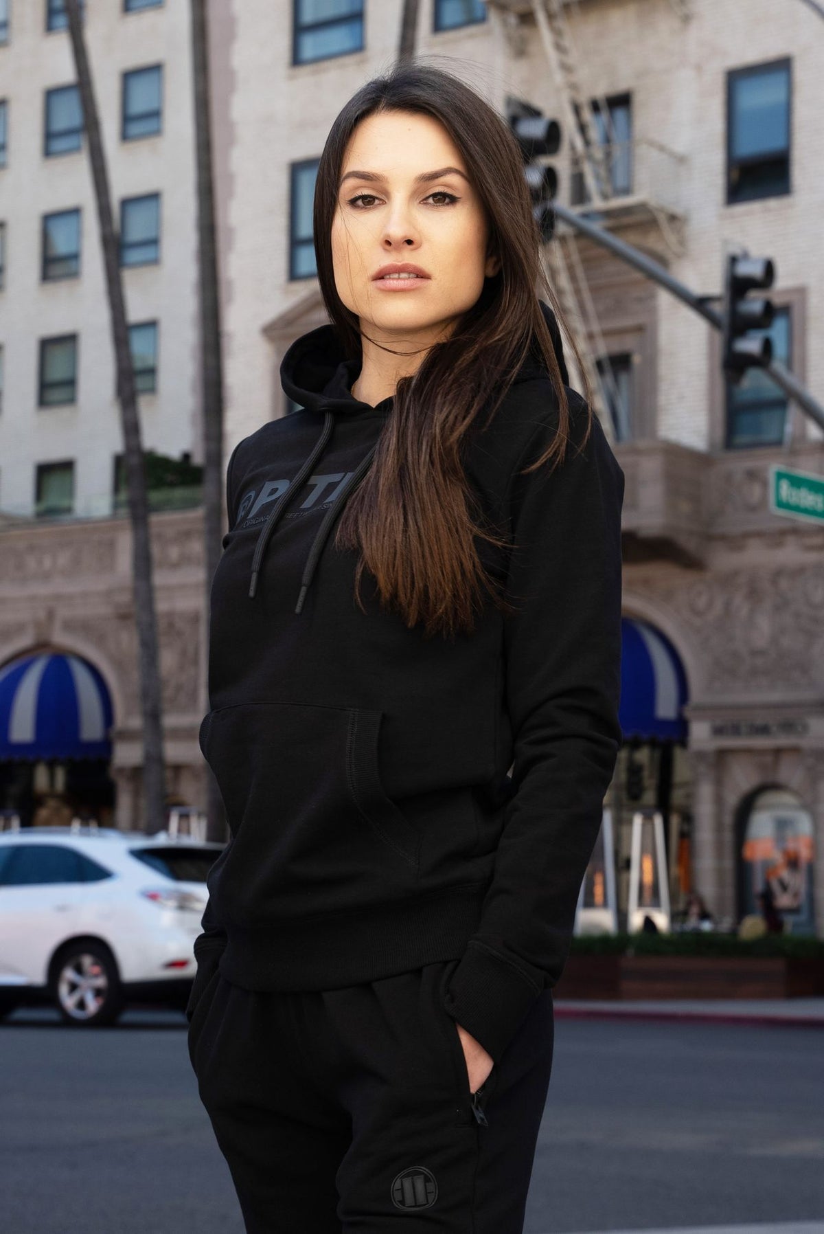 Damen Hoodie BETA FRENCH TERRY Schwarz
