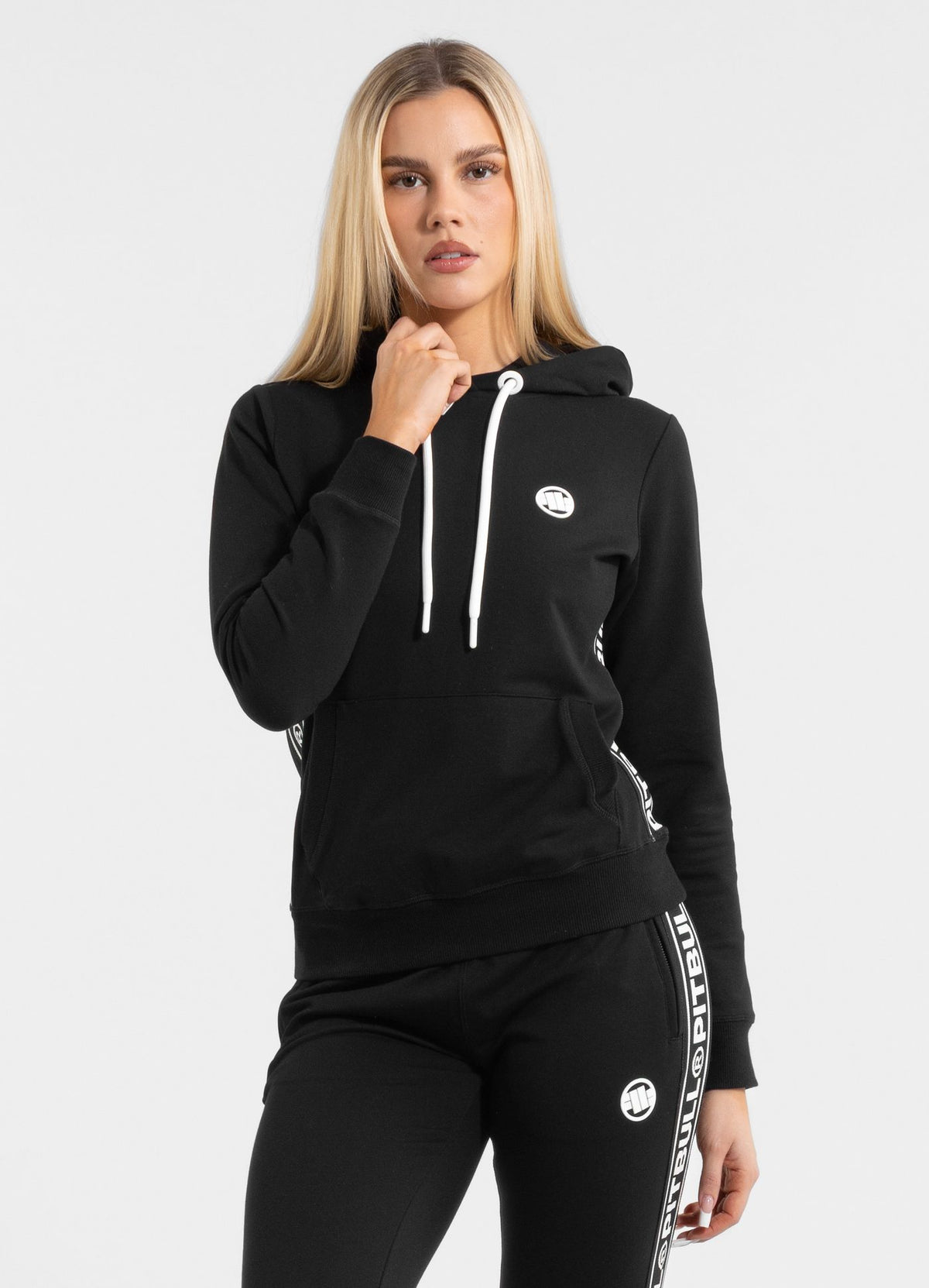 Frauen Hoodie French Terry La Canada - Schwarz