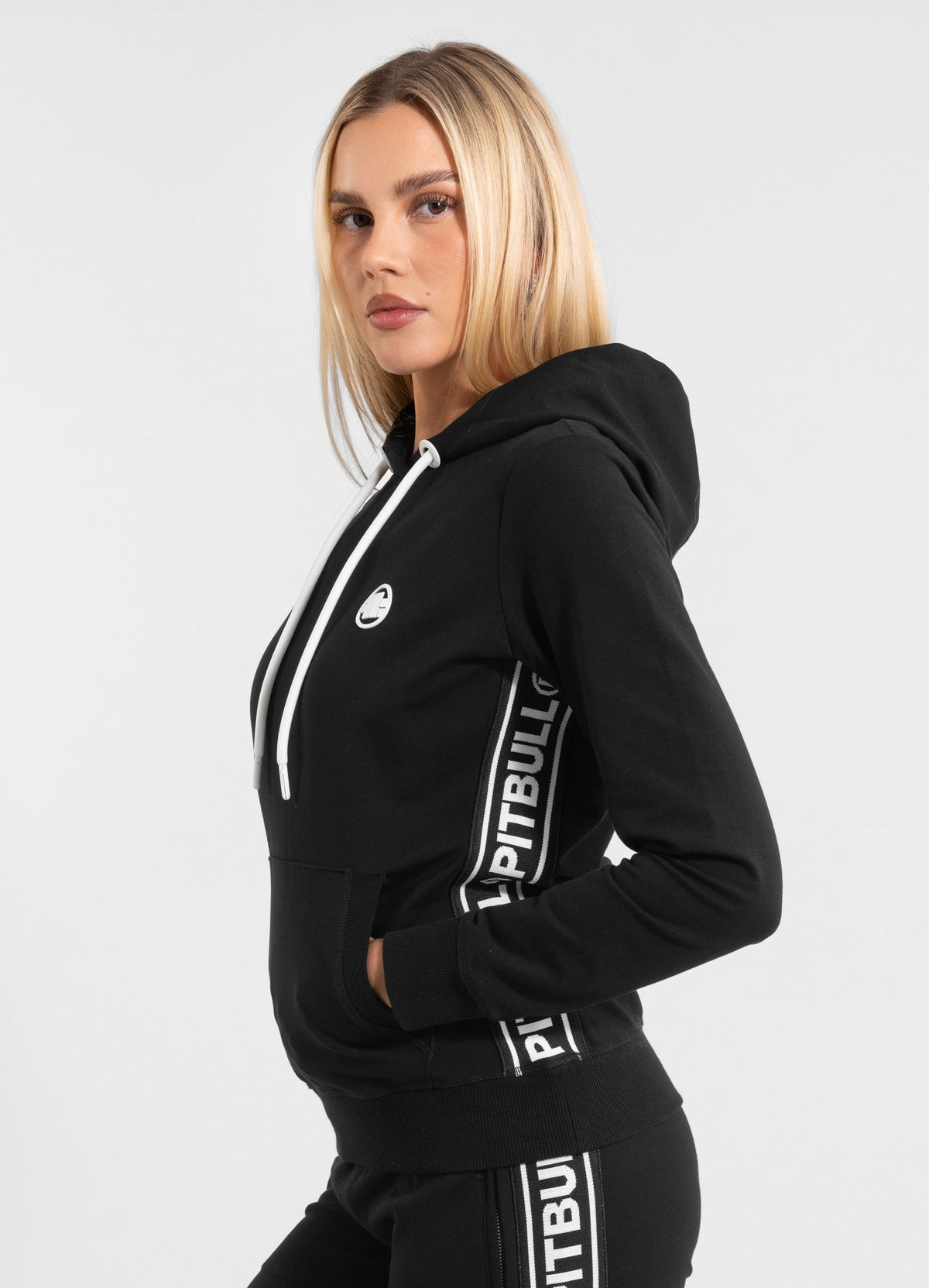 Frauen Hoodie French Terry La Canada - Schwarz