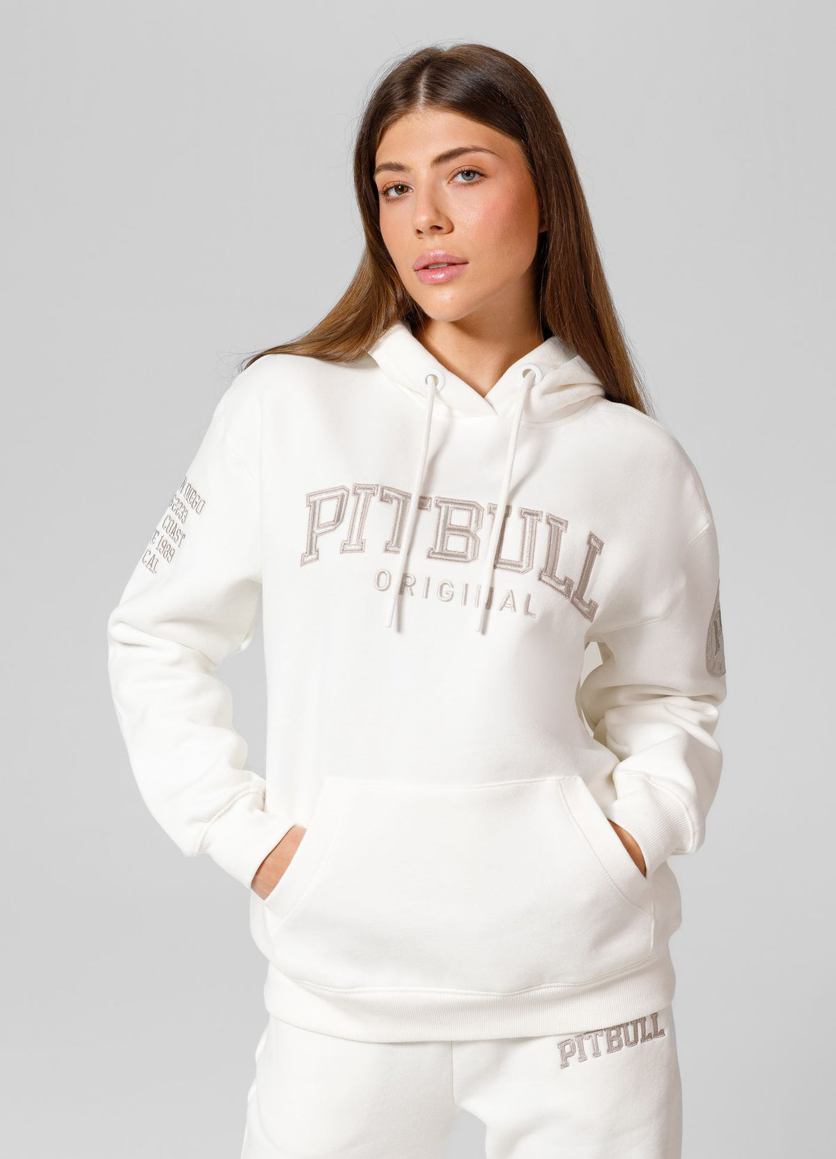 Frauen Oversize Hoodie Tyrian - Offwhite