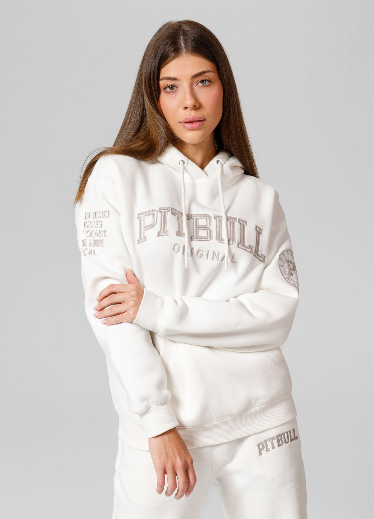 Frauen Oversize Hoodie Tyrian - Offwhite