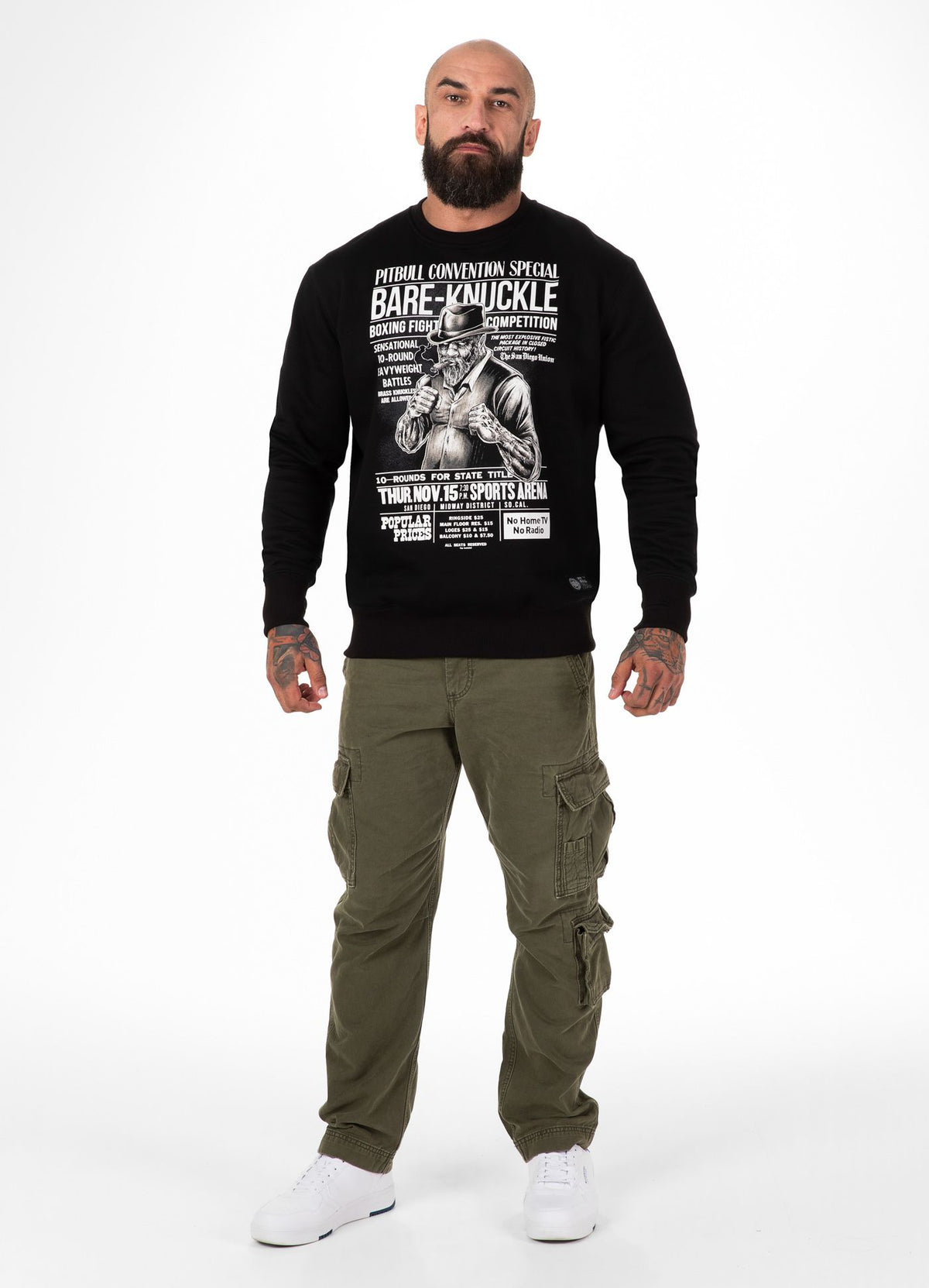 Sweatshirt Bare Knuckle - Schwarz