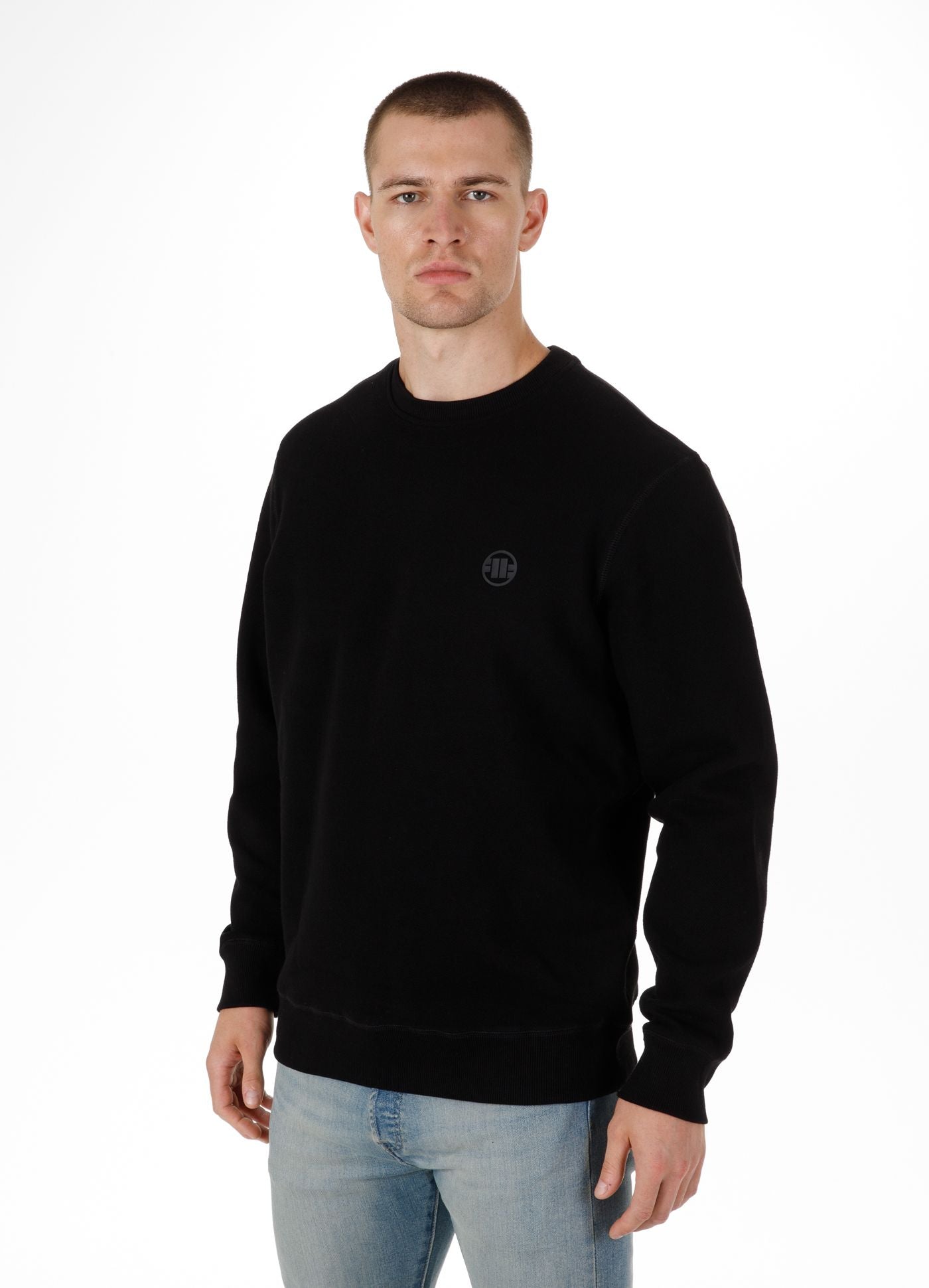 Sweatshirt Pique Small Logo - Schwarz