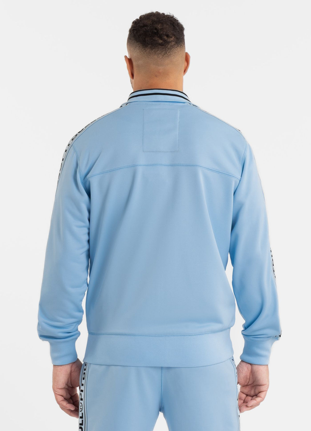 Herren Sweatjacke Oldschool Tape Logo - Hellblau