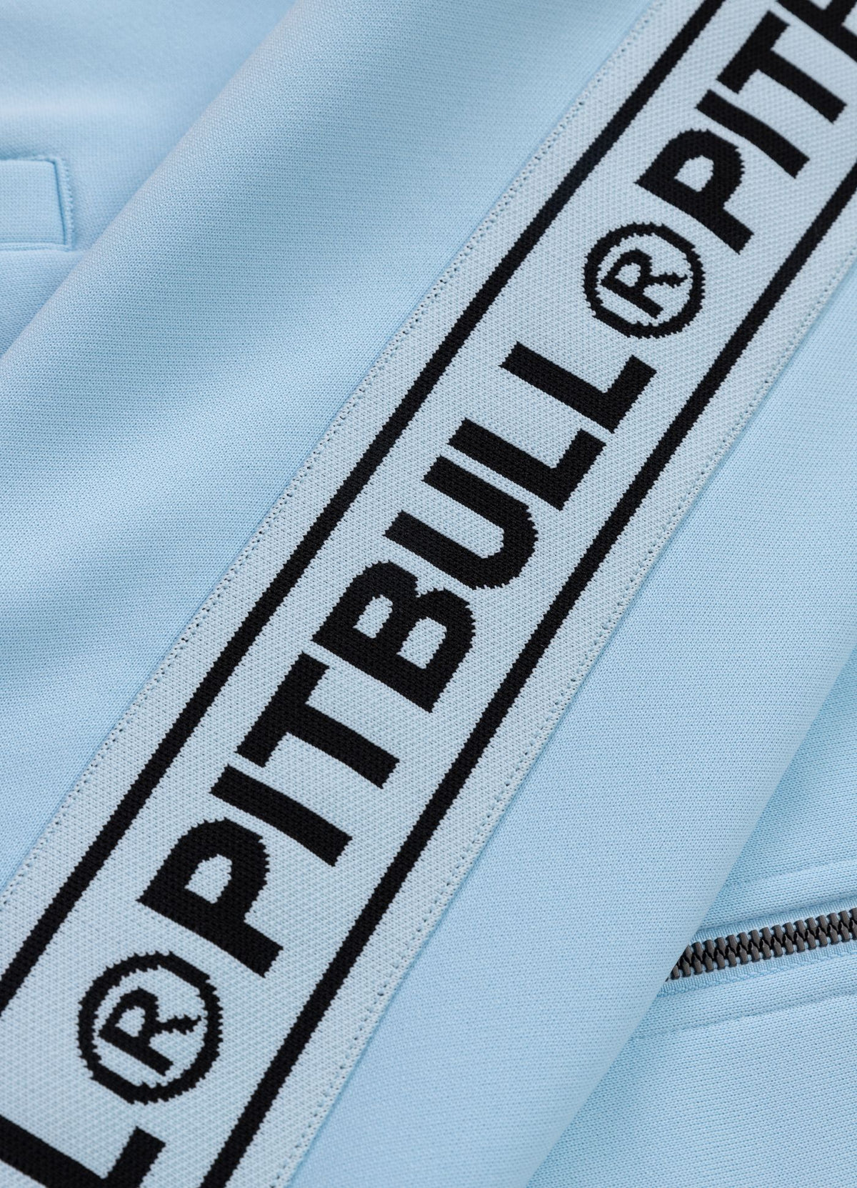 Men's Sweatjacket Oldschool Tape Logo - Light blue