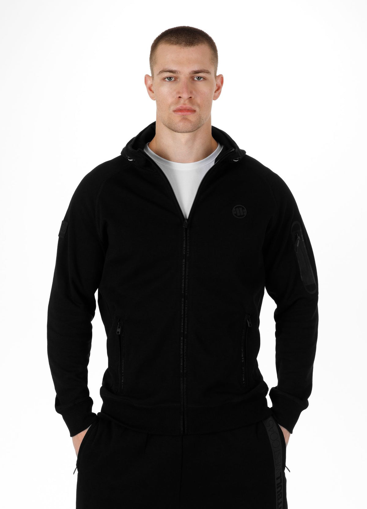 Hoodie mit Reißverschluss Beachfront - Schwarz