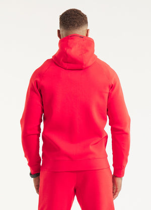 Men's Zip-up hoodie DOGWOOD - Fluo red