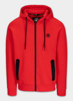 Men's Zip-up hoodie DOGWOOD - Fluo red