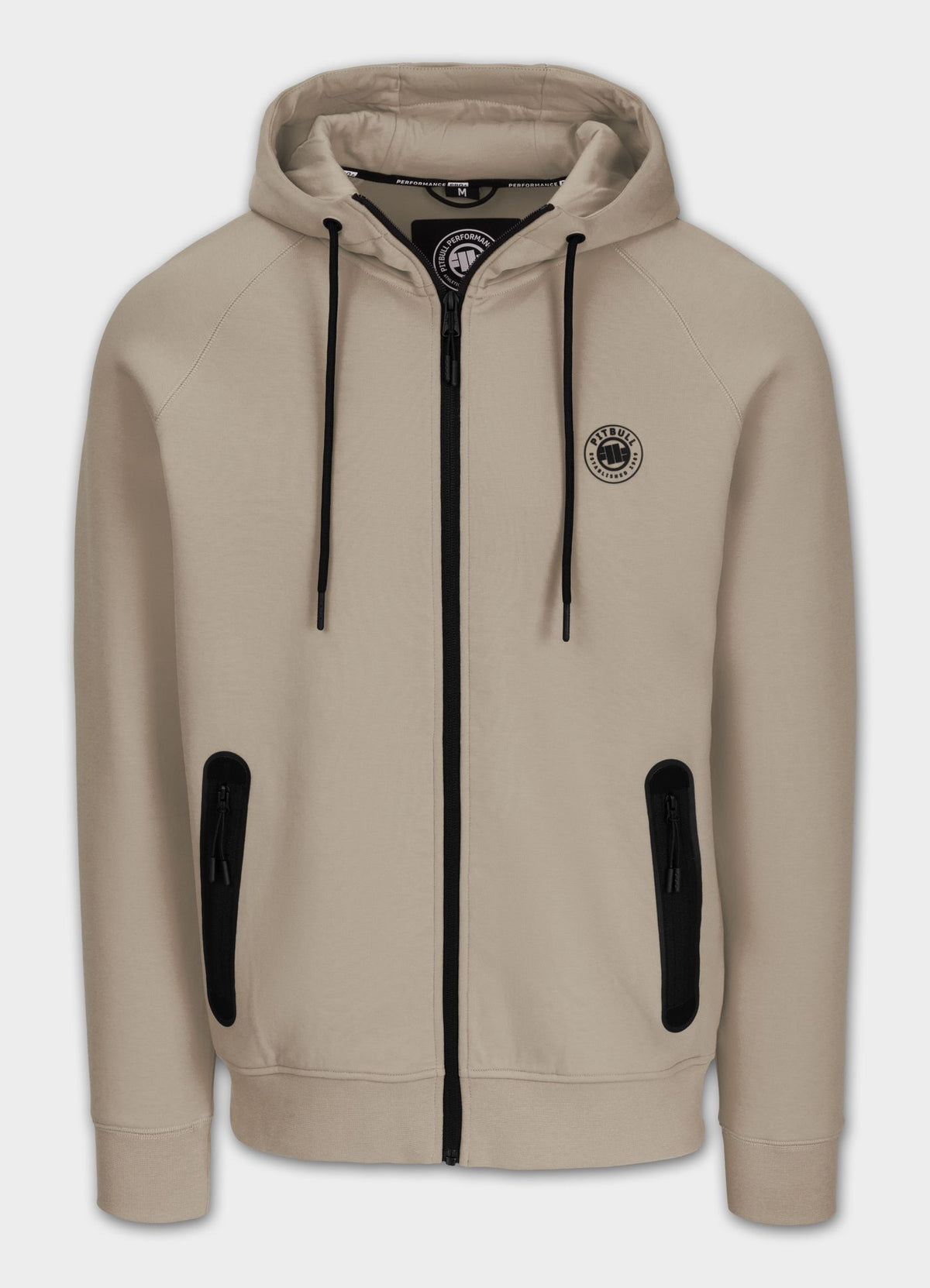 Men's Zip-up hoodie DOGWOOD - Dark sand