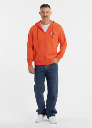 Men's Zip-up hoodie PLANET SURF - Salmon