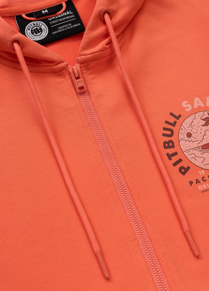 Men's Zip-up hoodie PLANET SURF - Salmon