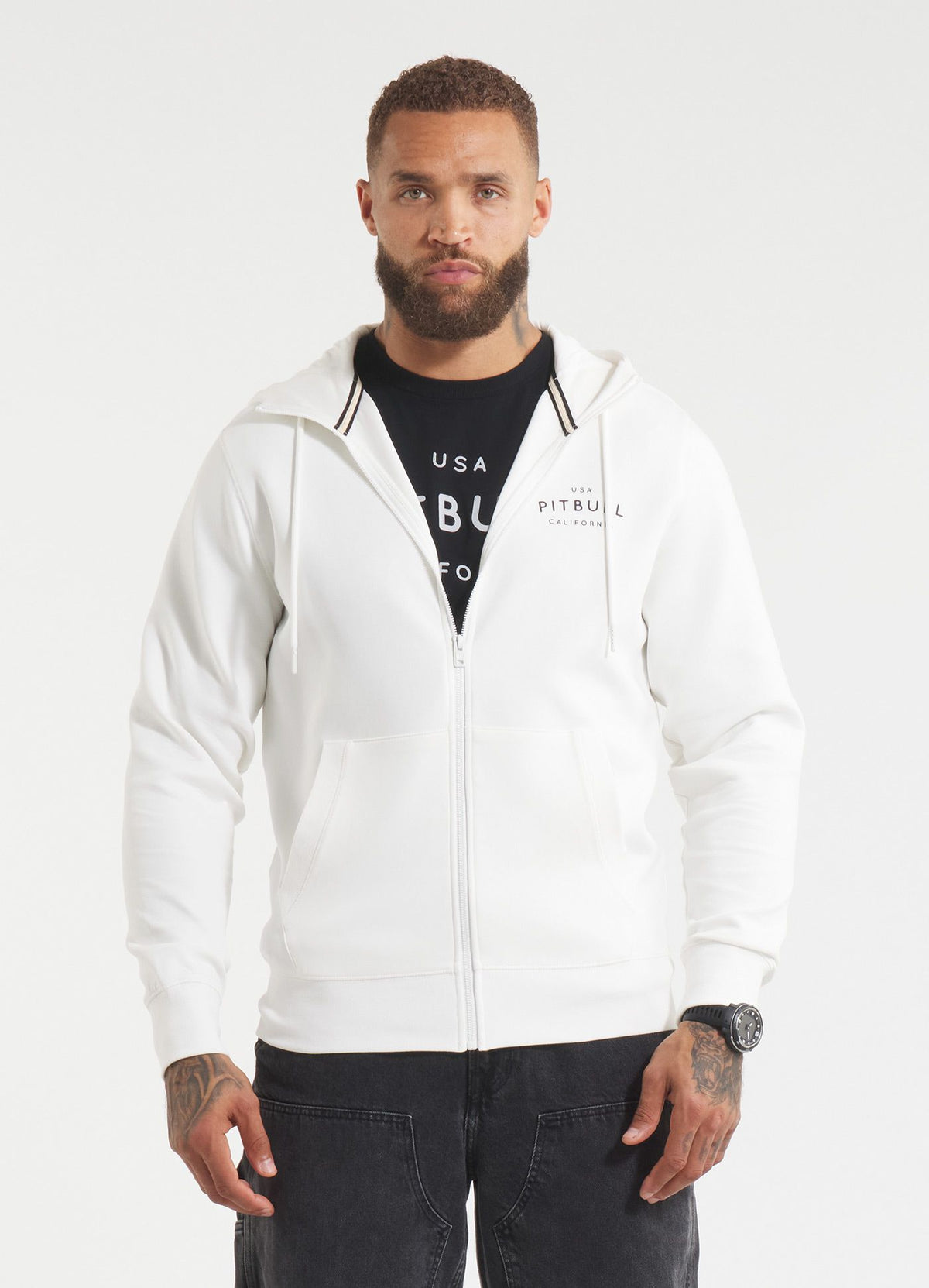 Men's Zip-up hoodie SAMPSON - Offwhite