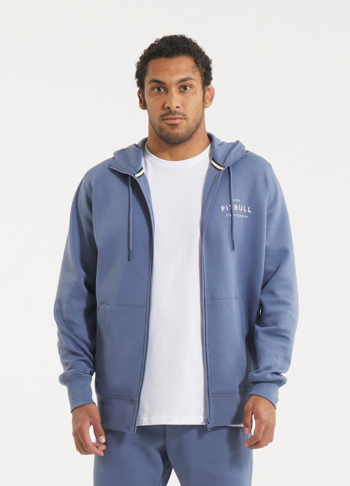 Men's Zip-up hoodie SAMPSON - Light blue