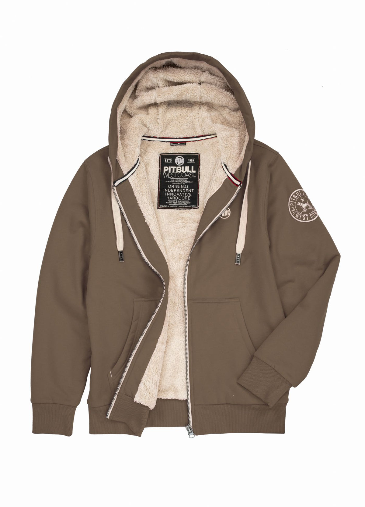 Hoodie mit Reißverschluss Sherpa Ruffin II - Braun