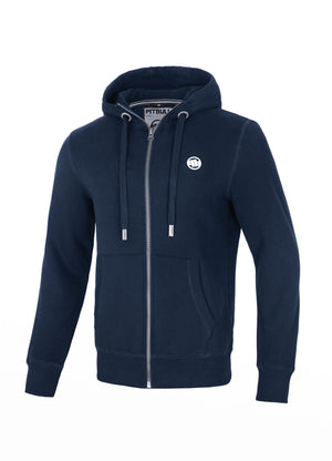 Herren-Kapuzenpullover mit Reißverschluss und kleinem Logo
