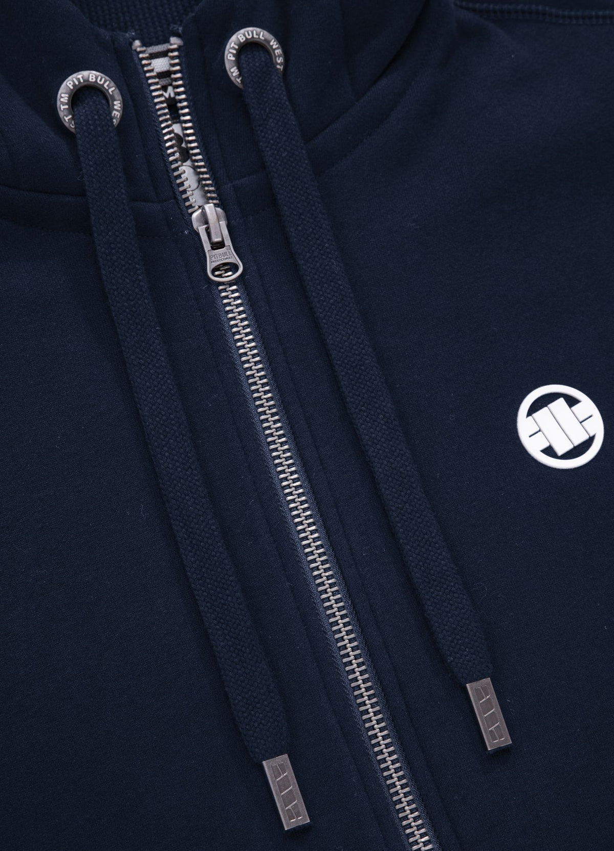 Herren-Kapuzenpullover mit Reißverschluss und kleinem Logo