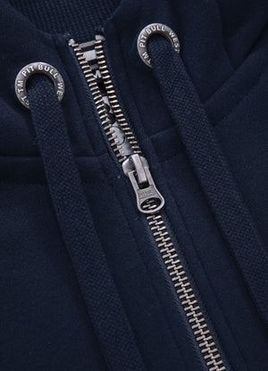 Herren-Kapuzenpullover mit Reißverschluss und kleinem Logo