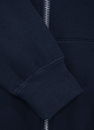 Herren-Kapuzenpullover mit Reißverschluss und kleinem Logo
