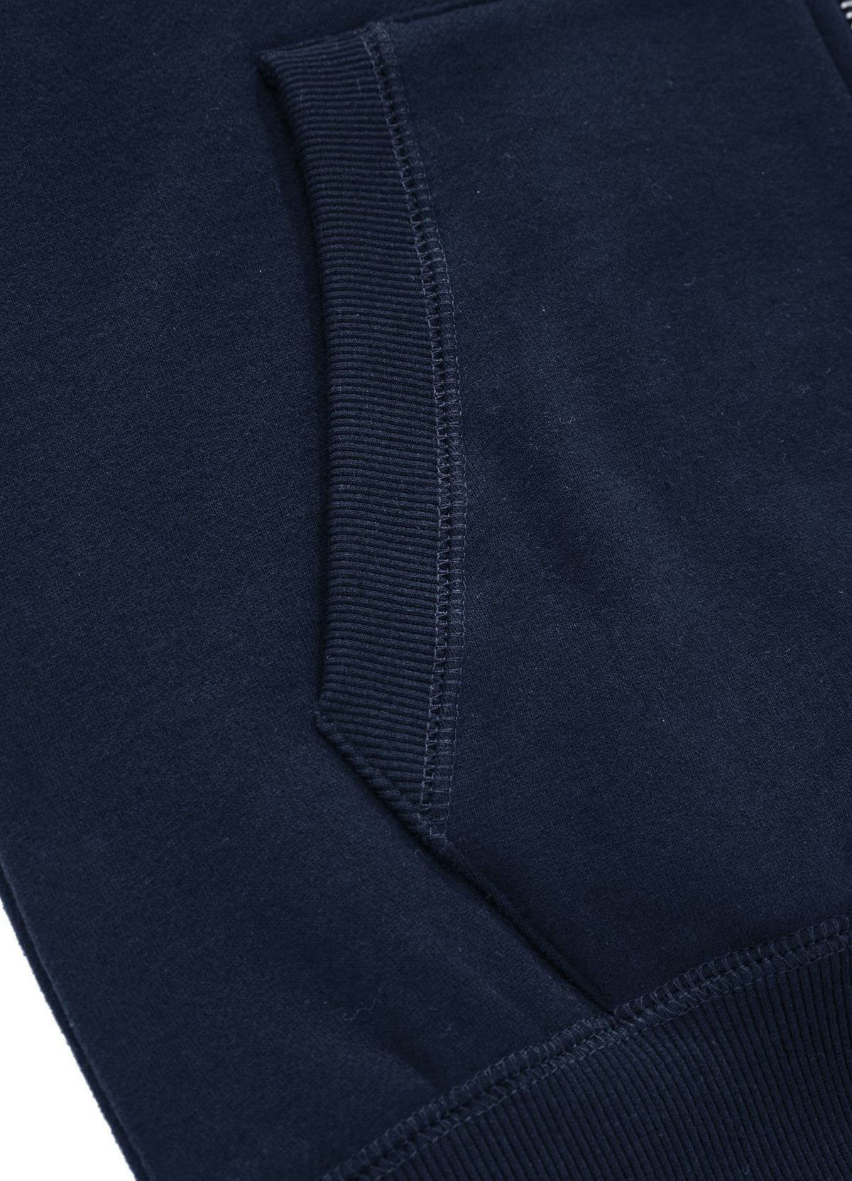 Herren-Kapuzenpullover mit Reißverschluss und kleinem Logo