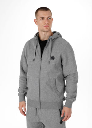 Hoodie mit Reißverschluss Small Logo - Dunkelgrau