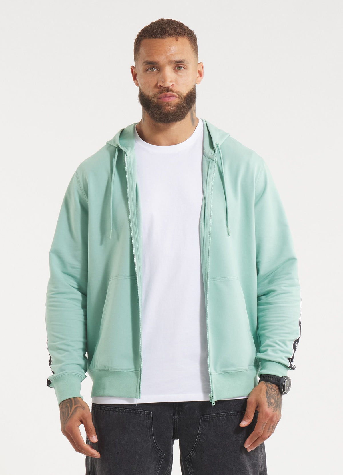 Herren Zip-Hoodie TAPE NUGGET - Helles Mintgrün