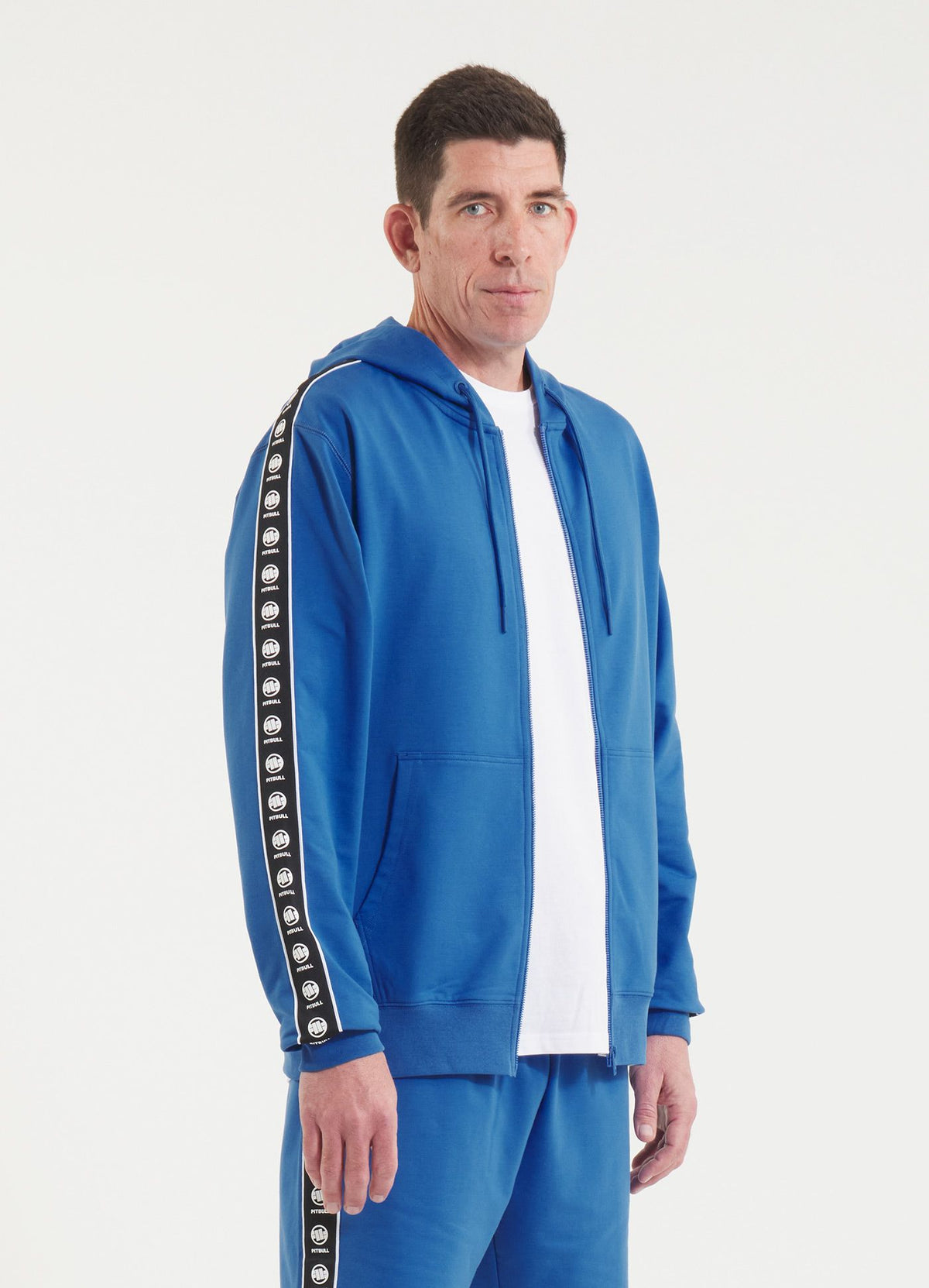 Men's Zip-up hoodie TAPE NUGGET - Electric blue