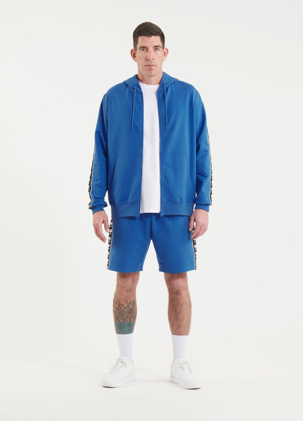 Men's Zip-up hoodie TAPE NUGGET - Electric blue